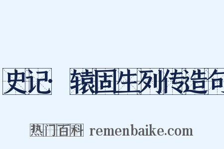 史记·辕固生列传造句是什么意思的图片